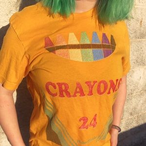 Faded Look crayon T-Shirt.